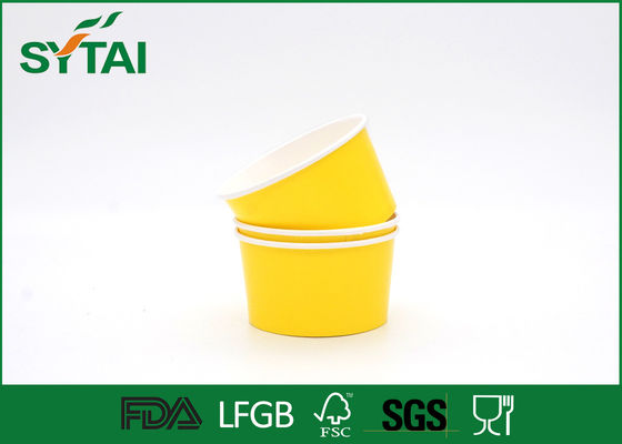 Κίνα Το απλό προσαρμοσμένο κίτρινο παγωτό εγγράφου κυλά το μίας χρήσης λογότυπο που τυπώνεται προμηθευτής
