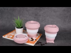 350 ml 500 ml Σιλικόνιο ταξιδιωτικό φλιτζάνι καφέ αναδιπλούμενο OEM ODM