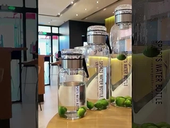 Ασφαλές για επαφή με τρόφιμα γυάλινο φλιτζάνι με υψηλό βροσιλικικό 750 ml 1000 ml 1200 ml 1500 ml