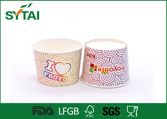 Κίνα 20 OZ δημιουργικά φλυτζάνια φλυτζανιών παγωτού εγγράφου σχεδίου ζωηρόχρωμα/γιαούρτι προμηθευτής