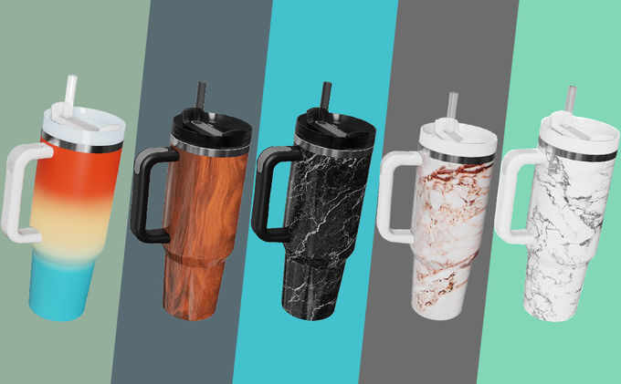 40oz Σιλικόνη μπότες Straw Cover Cap Ταξιδιωτικό καφέ κούπα Stanley ατσάλινο φλιτζάνι με λαβή 3